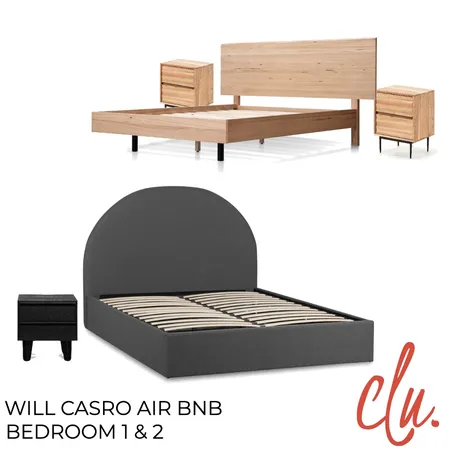 Will Castro AirBnb | Bedroom 1&2 Interior Design Mood Board by emmajones90 on Style Sourcebook