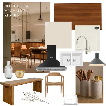 Neoclassical minimalistic Kitchen Interior Design Mood Board by venetimar on Style Sourcebook