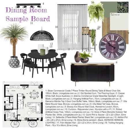 Dining Room Interior Design Mood Board by Your Home Interiors on Style Sourcebook