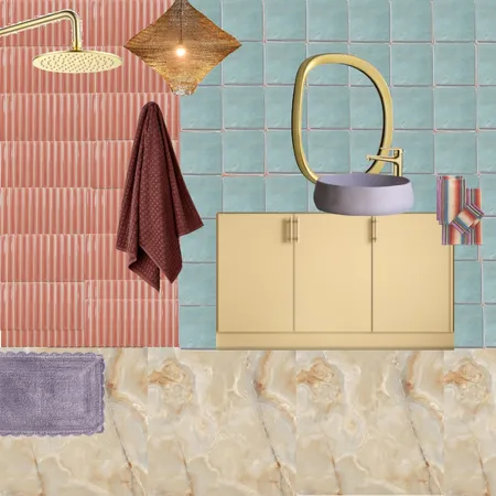 Bath - Peach, Sky & Lilac Interior Design Mood Board by dl2407 on Style Sourcebook