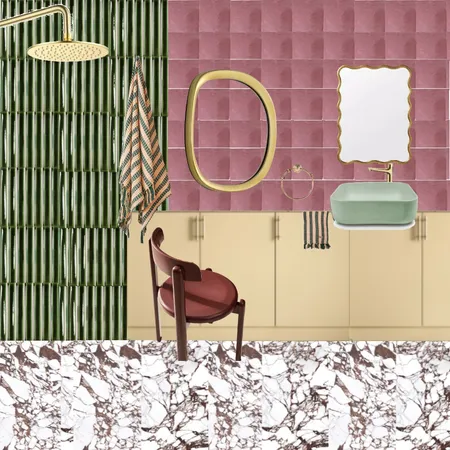Bath - Green Pink Marble 2 Interior Design Mood Board by dl2407 on Style Sourcebook