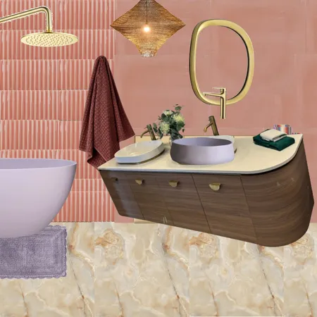 Bath - Peach & Lilac 1 Interior Design Mood Board by dl2407 on Style Sourcebook