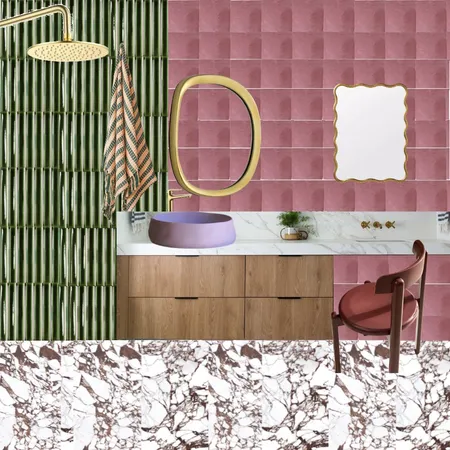 Bath - Green Pink Marble 5 Interior Design Mood Board by dl2407 on Style Sourcebook