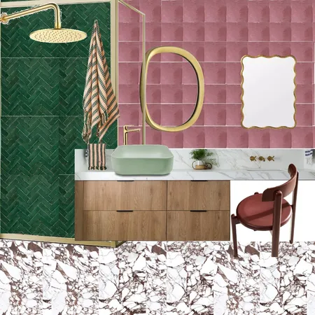 Bath - Green Pink Marble 9 Interior Design Mood Board by dl2407 on Style Sourcebook