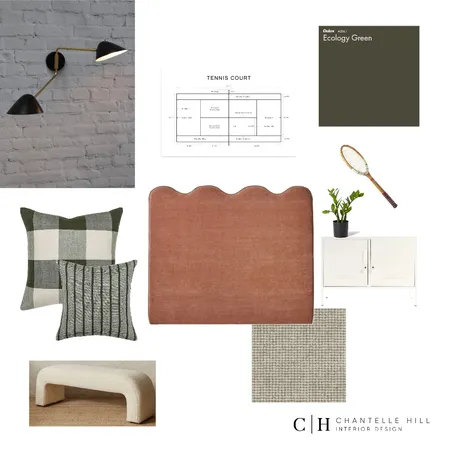 Tennis Bedroom Interior Design Mood Board by Chantelle Hill Interiors on Style Sourcebook