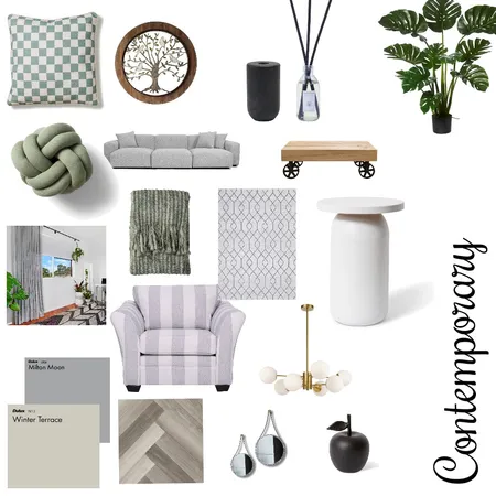 Contemporary Living Room Interior Design Mood Board by sitholedikeledi@gmail.com on Style Sourcebook