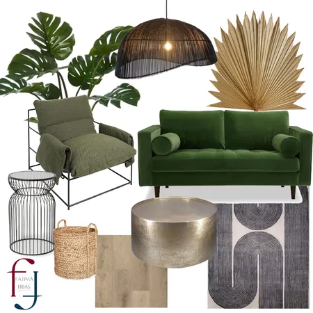 Luxe Green by Fatima Frias Interior Design Mood Board by Fatima Frias Interiors and Custom Digital Art on Style Sourcebook