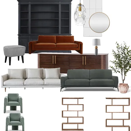 Living room warm colour scheme Interior Design Mood Board by Casabella on Style Sourcebook