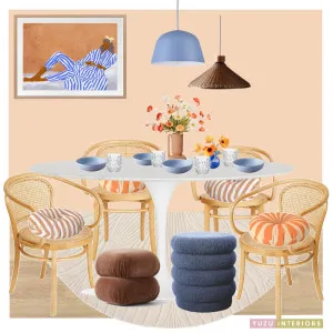 Peachy Spring Dining Interior Design Mood Board by Yuzu Interiors on Style Sourcebook