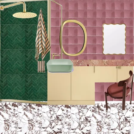 Bath - Green Pink Marble 11 Interior Design Mood Board by dl2407 on Style Sourcebook