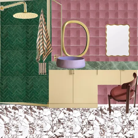 Bath - Green Pink Marble 15 Interior Design Mood Board by dl2407 on Style Sourcebook