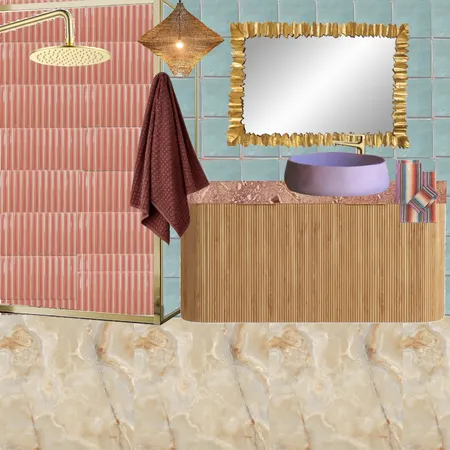 Bath - Coral, Lilac & Aqua Interior Design Mood Board by dl2407 on Style Sourcebook