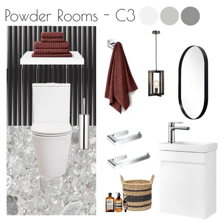 Hunter Valley - Powder Rooms Concept 3 Interior Design Mood Board by Libby Malecki Designs on Style Sourcebook