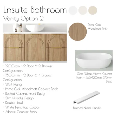 Hunter Valley - Master Ensuite Vanity Option 2 Interior Design Mood Board by Libby Malecki Designs on Style Sourcebook