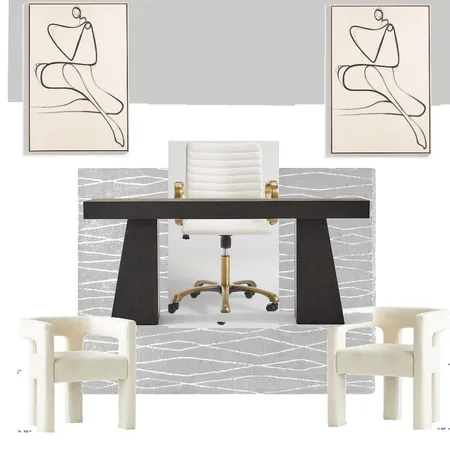 Office black desk white chairs Interior Design Mood Board by Jennjonesdesigns@gmail.com on Style Sourcebook