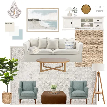 Beach-inspired living room Interior Design Mood Board by Nis Interiors on Style Sourcebook