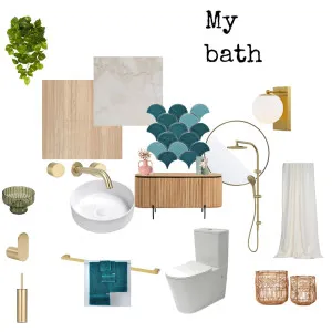 My green bath Interior Design Mood Board by Trias on Style Sourcebook