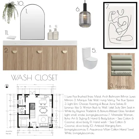 Module 9 wash closet Interior Design Mood Board by Hayley on Style Sourcebook