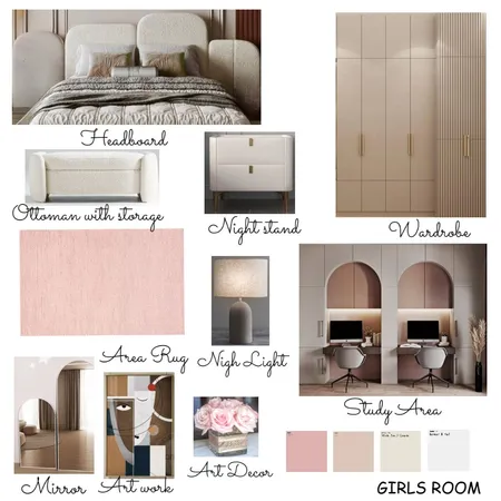 GIRLS ROOM Interior Design Mood Board by Oeuvre Designs 2 on Style Sourcebook