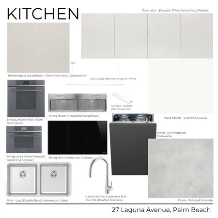 27 Laguna Avenue - Kitchen (White) Interior Design Mood Board by Kathleen Holland on Style Sourcebook