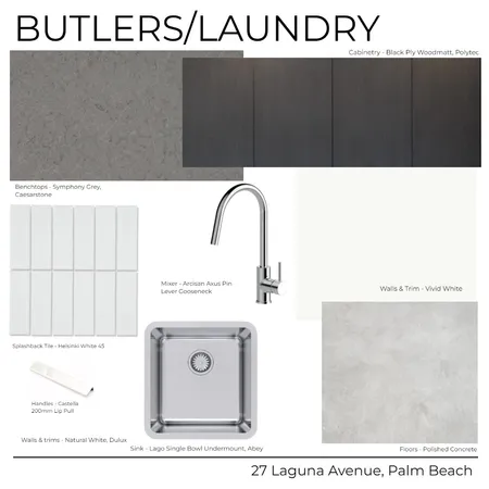 27 Laguna Avenue - Butlers/Laundry (Dark) Interior Design Mood Board by Kathleen Holland on Style Sourcebook