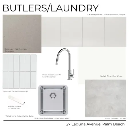 27 Laguna Avenue - Butlers/Laundry (White) Interior Design Mood Board by Kathleen Holland on Style Sourcebook
