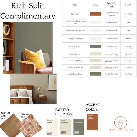 Module 6 Rich Split Complimentary Interior Design Mood Board by bree_hunter on Style Sourcebook