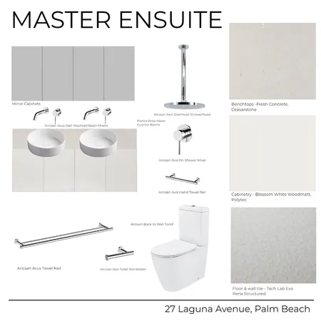 27 Laguna Avenue - Ensuite Master (White) Interior Design Mood Board by Kathleen Holland on Style Sourcebook