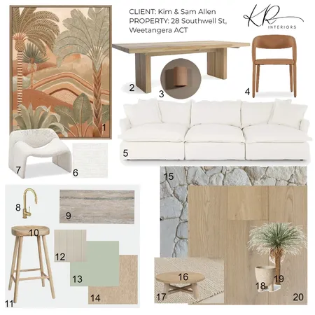 Kim & Sam Allen Numbered Interior Design Mood Board by kristyrowland on Style Sourcebook
