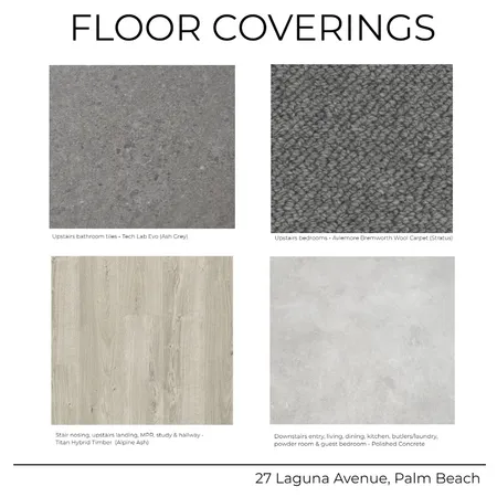 27 Laguna Avenue - Floor coverings (Dark) Interior Design Mood Board by Kathleen Holland on Style Sourcebook