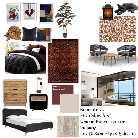 3 male roomates: 3rd bedroom Interior Design Mood Board by Beverly Ladson on Style Sourcebook