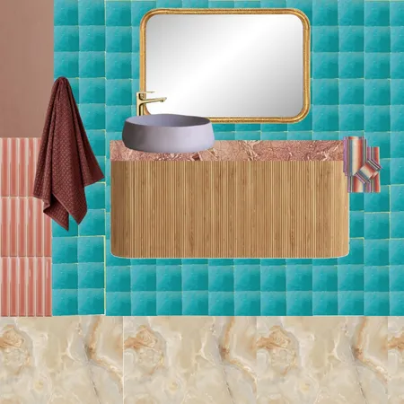 Bath - Aqua + Terracotta + Coral Interior Design Mood Board by dl2407 on Style Sourcebook