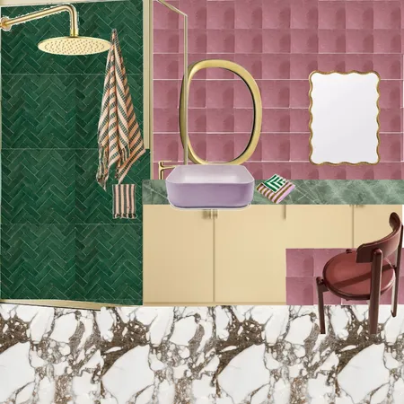 Bath - Green Pink Marble 15 Interior Design Mood Board by dl2407 on Style Sourcebook