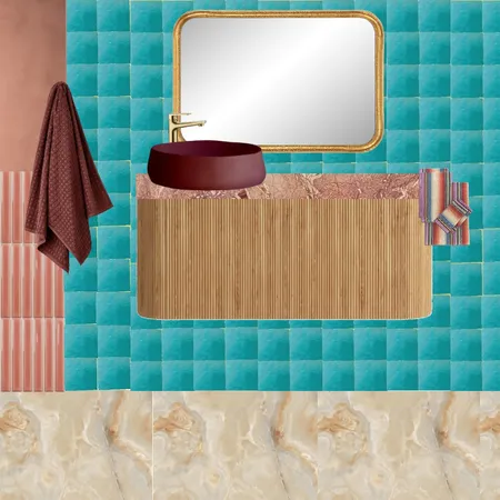 Bath - Aqua + Terracotta + Coral Interior Design Mood Board by dl2407 on Style Sourcebook