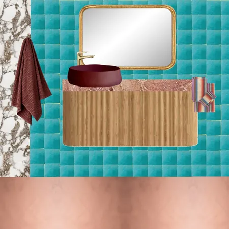 Bath - Aqua + Marble + Rust Interior Design Mood Board by dl2407 on Style Sourcebook