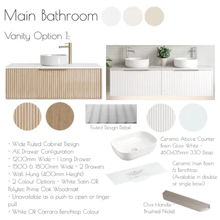 Main Bathroom - Vanity 1 Interior Design Mood Board by Libby Malecki Designs on Style Sourcebook