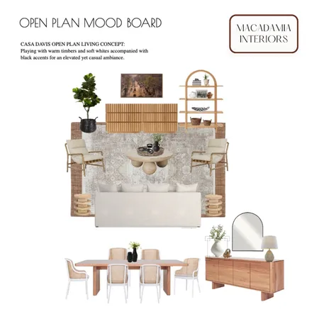 Casa Davis Dining Open Plan Interior Design Mood Board by Casa Macadamia on Style Sourcebook