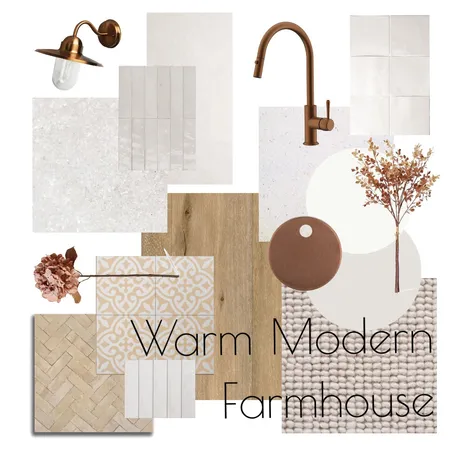 Warm Modern Farmhouse Interior Design Mood Board by ponderhome on Style Sourcebook