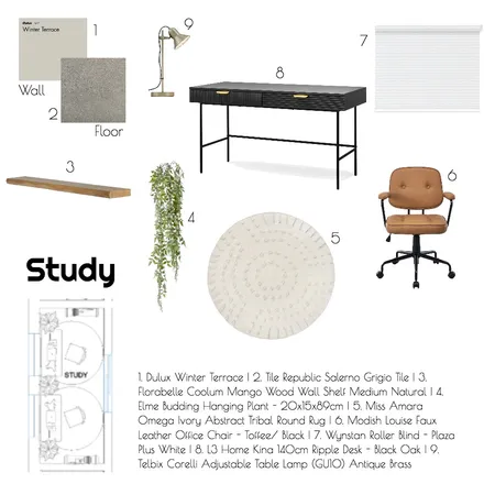 Module 9 - Study Interior Design Mood Board by chydiedarmodihardjo@gmail.com on Style Sourcebook