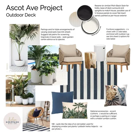 Ascot Ave Project - Outdoor Deck Area Interior Design Mood Board by Helen Sheppard on Style Sourcebook