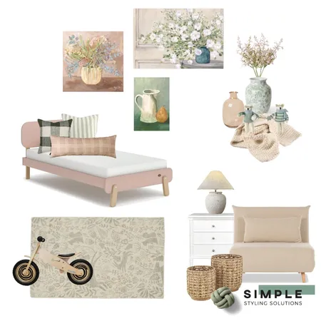 Emma - Pretty Eclectic Girls Room Interior Design Mood Board by Simplestyling on Style Sourcebook