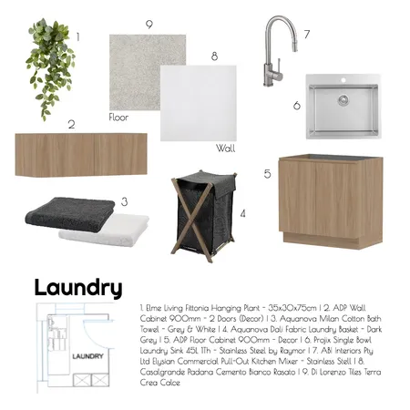 Module 9 - Laundry Interior Design Mood Board by chydiedarmodihardjo@gmail.com on Style Sourcebook