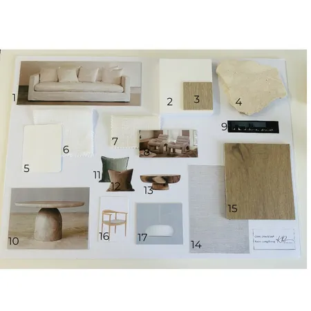Drew and Leah Living Room Numbered Interior Design Mood Board by kristyrowland on Style Sourcebook