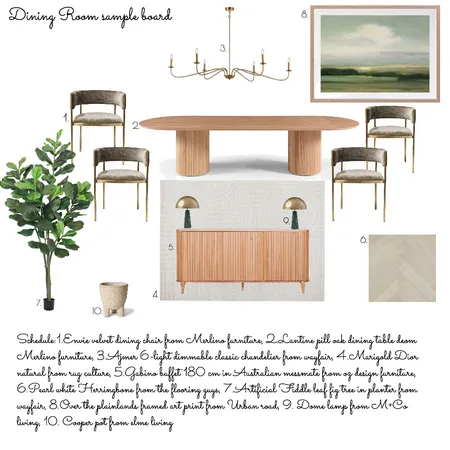 dining room Sample board Interior Design Mood Board by marwak on Style Sourcebook