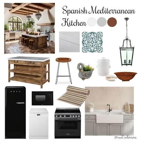 Spanish Mediterranean Kitchen Interior Design Mood Board by Cae_labitag on Style Sourcebook