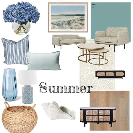 Summer Living Room Interior Design Mood Board by Land of OS Designs on Style Sourcebook