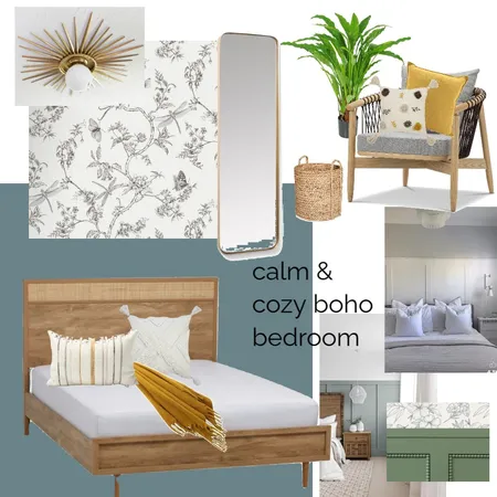 calm & cozy boho bedroom Interior Design Mood Board by Linsey on Style Sourcebook