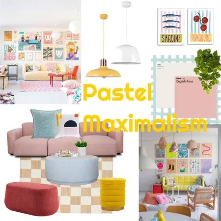Pastel Maximalist Interior Design Mood Board by chi.nkc12 on Style Sourcebook