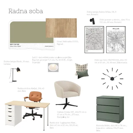 Radna soba 2 Interior Design Mood Board by acikovic on Style Sourcebook