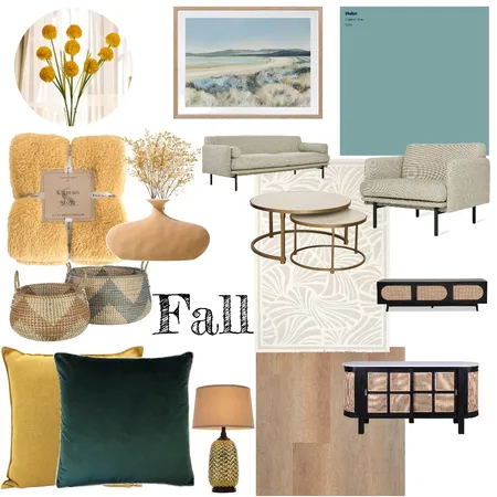 Fall Living Room Interior Design Mood Board by Land of OS Designs on Style Sourcebook